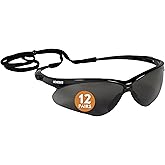 KleenGuard™ V30 Nemesis™ Safety Glasses (22475), with Anti-Fog Coating, Smoke Lenses, Black Frame, Unisex Sunglasses for Men and Women (Pack of 12)
