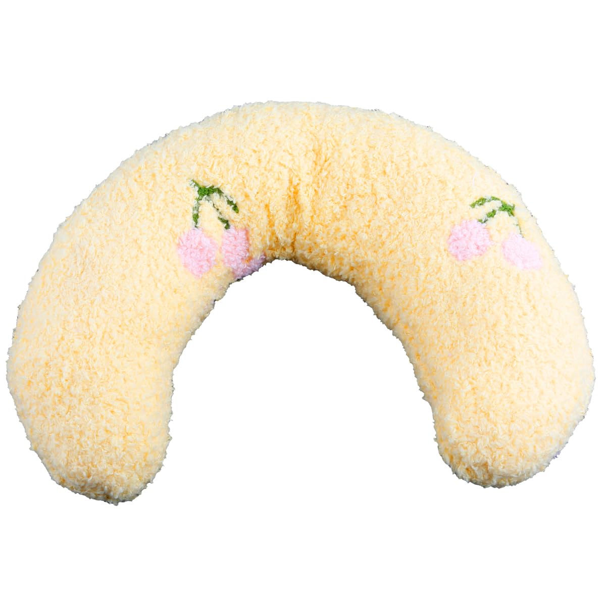 Thyonta Cat Comfort - Pillow for Cats U-Shaped Plush Toy & Catnip Pillow Soft Fluffy Pet Calming Toy for Sleeping, Resting, Playing (Sunny Yellow)