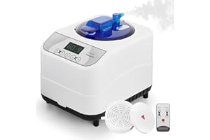 RRGFB Sauna Steamer Machine for Home, 1300W 1.8qt Steam Generator, Portable Steamer Pot with Remote Control, Oil Diffuser, 5-60 min Timer, 9 Levels, Heat up to 140°F