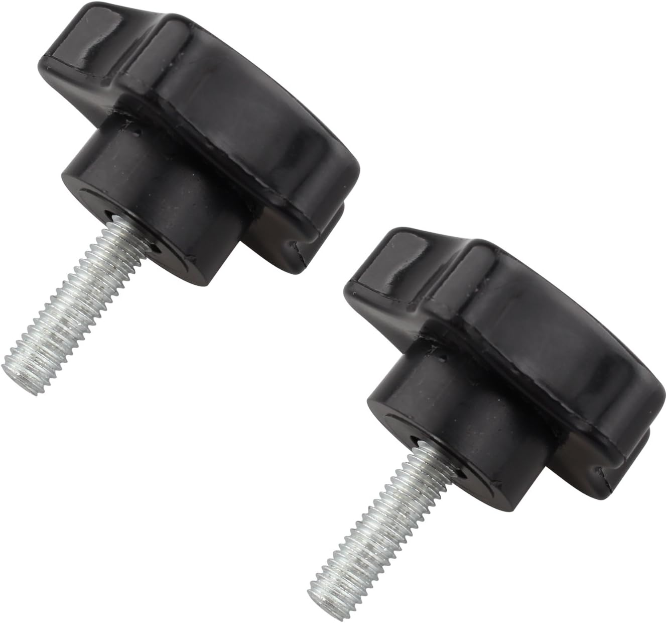 Futheda 2pcs M6 x 20mm Thread Replacement Star Hand Knob Tightening Screw Black, 6 x 4 x 1 cm