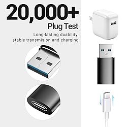Renmou USB to USB C Adapter 4 Pack for iPhone 15