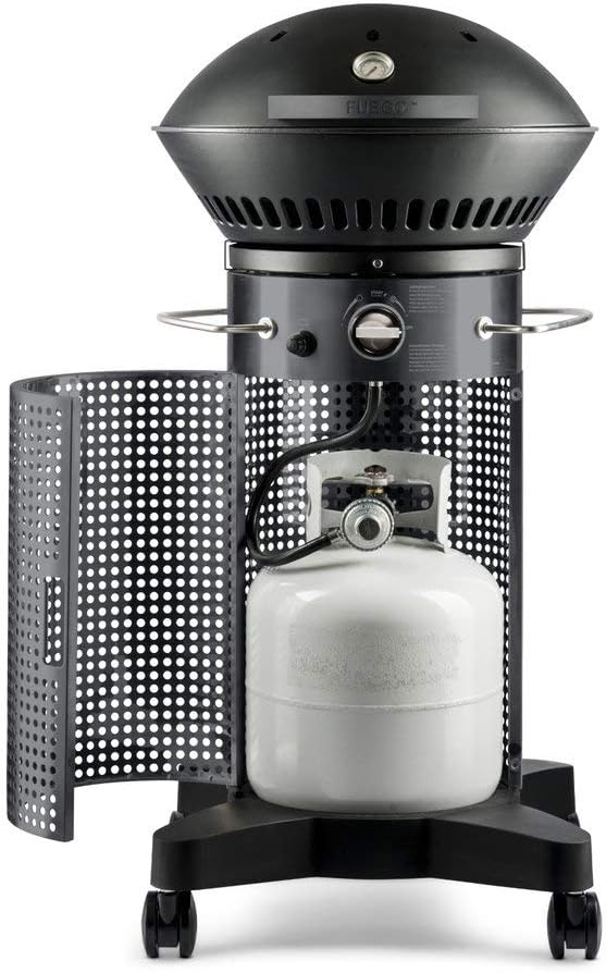 review Fuego F21C-H Element Hinged Propane Gas Grill, Dark Gray