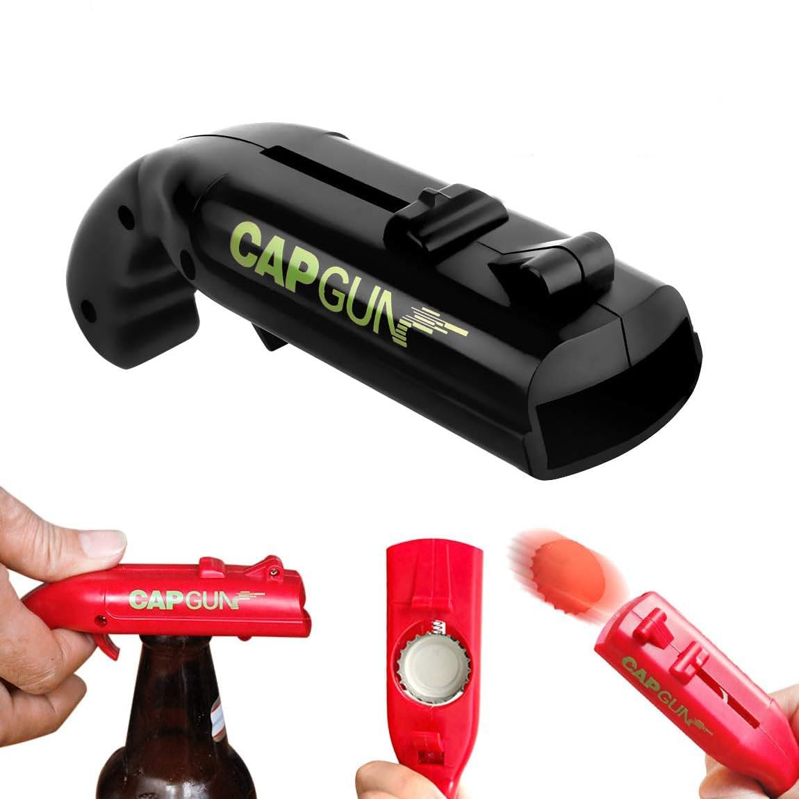 LIDOUK Beer Bottle Opener Cap Gun (2PACK)