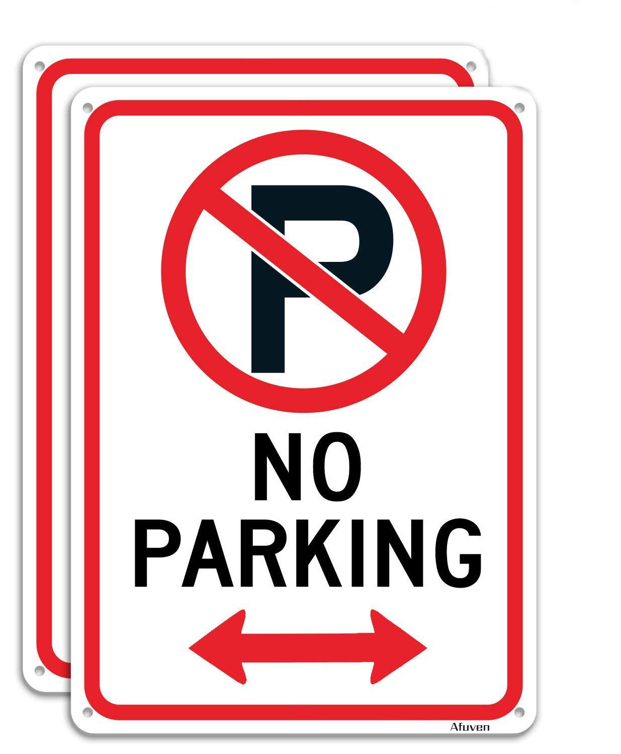 No Parking Signs Outdoor Driveway With Arrow Do Not Park Metal 25 x 18cm Reflective Aluminum Anti UV Protected Waterproof Durable Easy to Install Use 2 pack