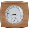 Thermo-Hygrometer, 10°C - 120°C 2-in-1 Cedar Wood Indoor Wood Thermometer Hygrometer Steam Room Sauna Room Accessories 5.1x5.