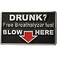 Buckle Rage Adult Mens Drunk Free Breathalyzer Test Blow Humor Belt Buckle Black