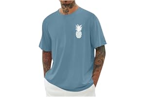 Men's Short Sleeve T-Shirts Pineapple Graphic Tees Shirts Summer Tops Cotton Tshirts for Beach Party