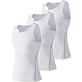 Sanke 3 Pack Youth Boys Sleeveless Compression Shirt Football Undershirt Athletic Sports Tank Top for Baseball Baselayer