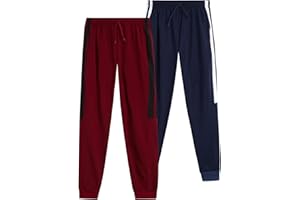 Quad Seven Boys Sweatpants 2 Pack Tricot Athletic Kids Joggers Clothes for Boys Jogger Pants with Pockets (Size 4-18)