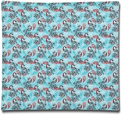 Isjiqnsq Unisex Peacocks And Snowflakes Classic Traditional Patterns Crystal Christmas Seasonal 18X18 Inch Cotton Polyester Decorative Home Decor Sofa Couch Desk Chair Car Square Throw Pillow Case