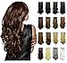 FESHFEN Clip in Hair Extensions 7 PCS Set Long Curly Wavy Synthetic Clip in Hair Extension Full Head Hairpiece for Women Girls, 20 inch