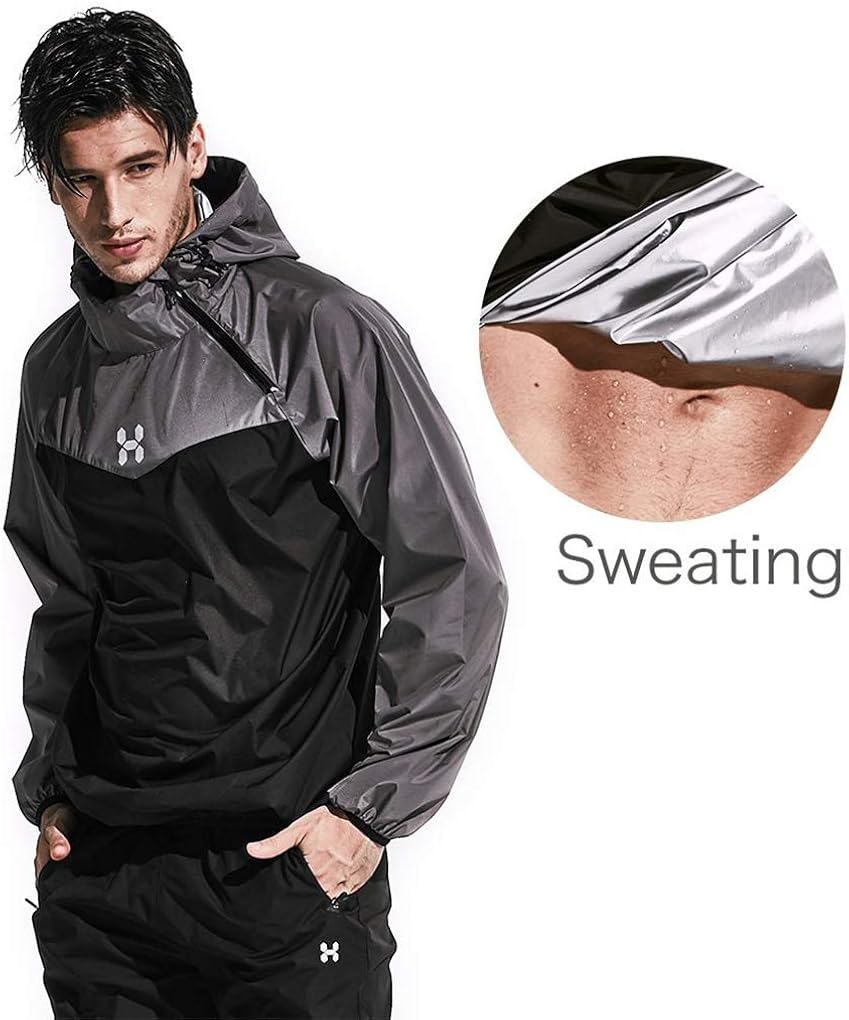 HOTSUIT Sauna Suit for Men Sweat Sauna Jacket Pant Gym Workout Sweat Suits : Clothing