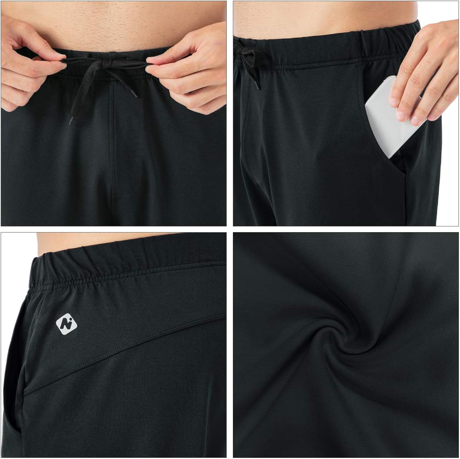 Naviskin Men's 14" Inches Athletic Shorts Lightweight Home Workout Yoga Fitness Walking Running Casual Shorts with Pockets: Clothing