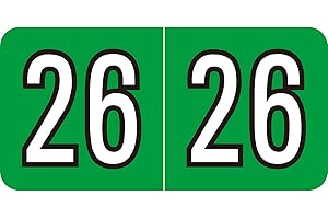 OUZOUSTATE 2026 Year Stickers, 500 Pcs File Folder Labels Self Adhesive 3/4" x 1-1/2" Chart Stickers Rectangle Color Coded Labels (Green)