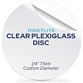 KASTLITE Clear Acrylic Disc, Custom Diameter, 1/4" Thick Plexiglass Circle | Cut-to-Size Plexi Glass Blanks for Signs, Displays, Cake Plates, DIY Projects, Painting &amp; Crafts - Transparent Sheets