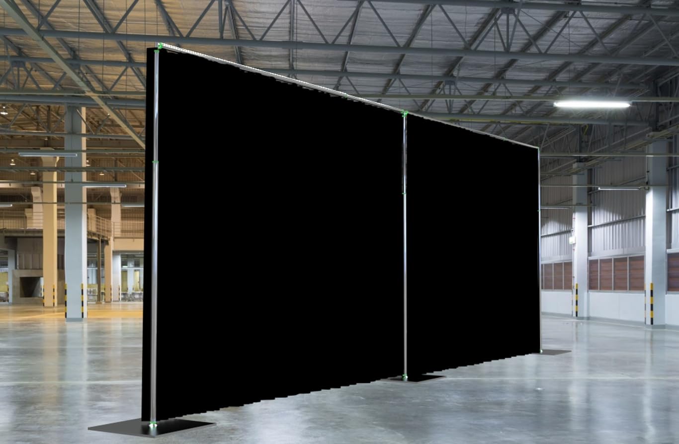 Photo 1 of vivStruct Adjustable Heavy Duty Portable 10FT X 20FT Pipe and Drape Backdrop Kit (Black Drape) Quick Set Up Without Tools for Wedding&Party&Event&Photography&Show&Display