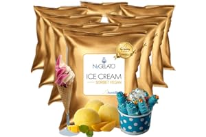 AussieBlends Sorbet Mix, Vegan Dairy Free Ice Cream Mix for Sorbet Maker | Soft Serve, Rolled Ice Cream, Gelato, Liquid Nitrogen Ice Cream, and Scooped Ice Cream Base | 8-Pack, Imported