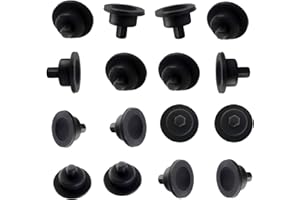 ATGESTORE 815689 Grate Rubber Feet for Wolf Range Stove Parts CT Gas Cooktop Grate Rubber Feet Pad Replacement kit Wolf GR Series Gas Range Grate Rubber Feet Stove Top Protector Burner Grate Feet Grommets 16Pcs