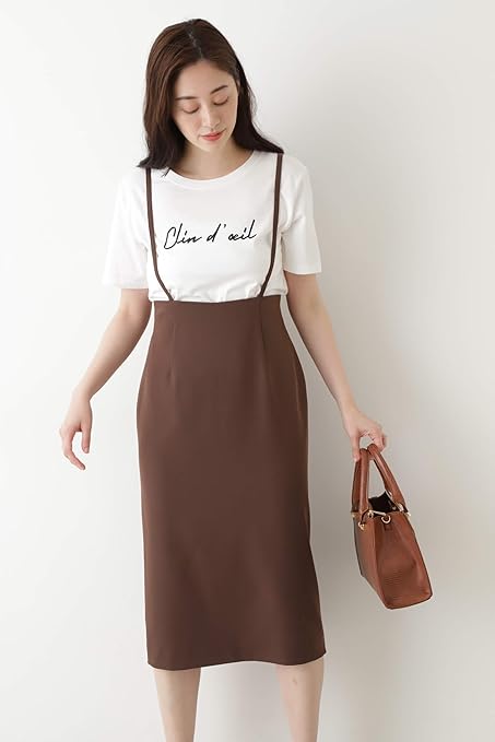 Amazon ナチュラルビューティーベーシック ワンピース ストラップナロージャンスカ レディース ワンピース チュニック 通販