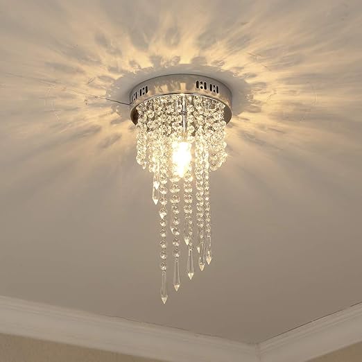 etelux lampara colgante led de cristal