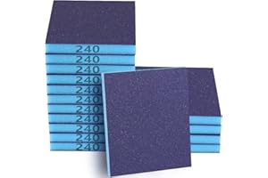 Necosthua 8 Pack 240 Grits Sanding Sponge, Coarse Sanding Block, Washable and Reusable Wet Dry Sandpaper Block Sandpaper Sponge for Wood Metal FurniturePaint and Drywall