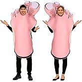 Mepase 2 Pack Foot Costume for Couple Adult Halloween Big Huge Foot Outfit Funny Halloween Party Cosplay Accessories for Men Women, One Size