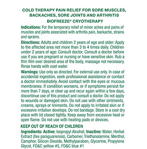 3 Biofreeze+Arthritis+Analgesic+Reliever+Original