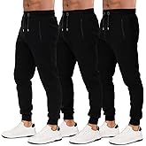 ALL IN SWEATS Men’s Sweatpants 3 Pack Joggers for Men - Athletic Sweatpants for Men with Pockets Workout Pants