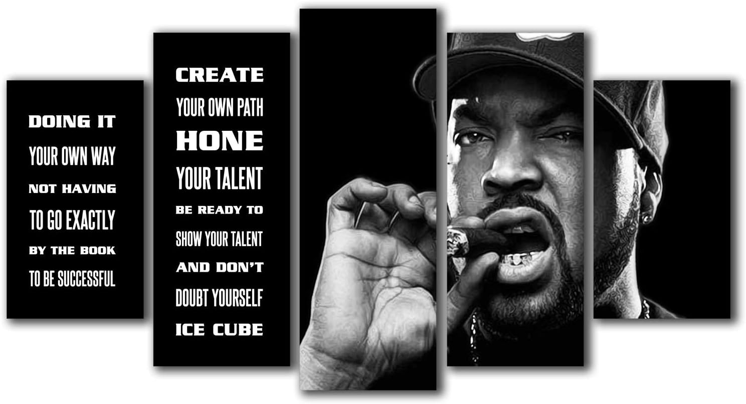 Amazon Susu Art 5個 アイスキューブ ラッパー 引用 キャンバス ジークレー プリント 絵画 壁アート ホームモダン装飾 Size 3 12xinx2pcs 12x28inx2pcs 12x32inx1pc アートフレーム ポスター オンライン通販