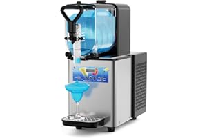 MOJGAR 0.8Gal/3L Commercial Slushy Machine,Independently Control Tank Temp,5-45 Minutes to Make Margarita & Slushie & Cold Drink,Built-in LED Light,110V Professional Shaved Ice Machine with Self-Cleaning