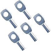 5 Pack Gym Machine Accessories Wire Rope Eyelets Replacement End Terminal 1/8'' Hole Connector Joint Lugs Stopper for 2mm Wire Rope, 5mm