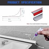 Zayejod 1M Grey Silicone Shower Tray Sealing Strip 2.5cm Beading Edge Seal view 3