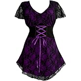 Dare to Wear Sweetheart Corset Top: Romantic Victorian Gothic Women's Lace Chemise for Everyday Halloween Cosplay Festivals