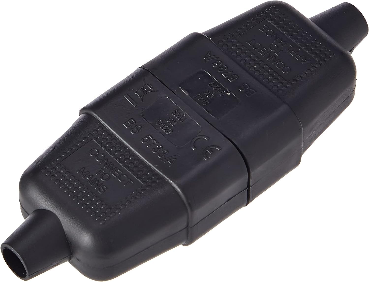 S.M.J RC3PBC. 10 Amp 3 Pin Plug & Socket - Black