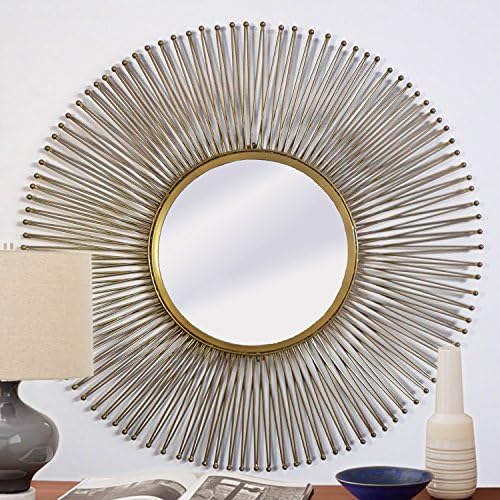 Flourish Concepts Sunburst Style Home Decorative Wall Glass Mirror for Bathroom, Bedroom, Living Room