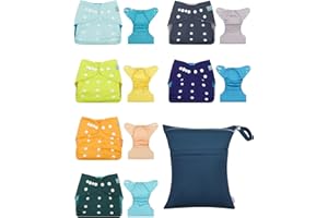 ALVA Baby Cloth Diaper Covers with One Wet Bag, Swim Diaper,Cloth Nappy Shell Baby Girls and Boys