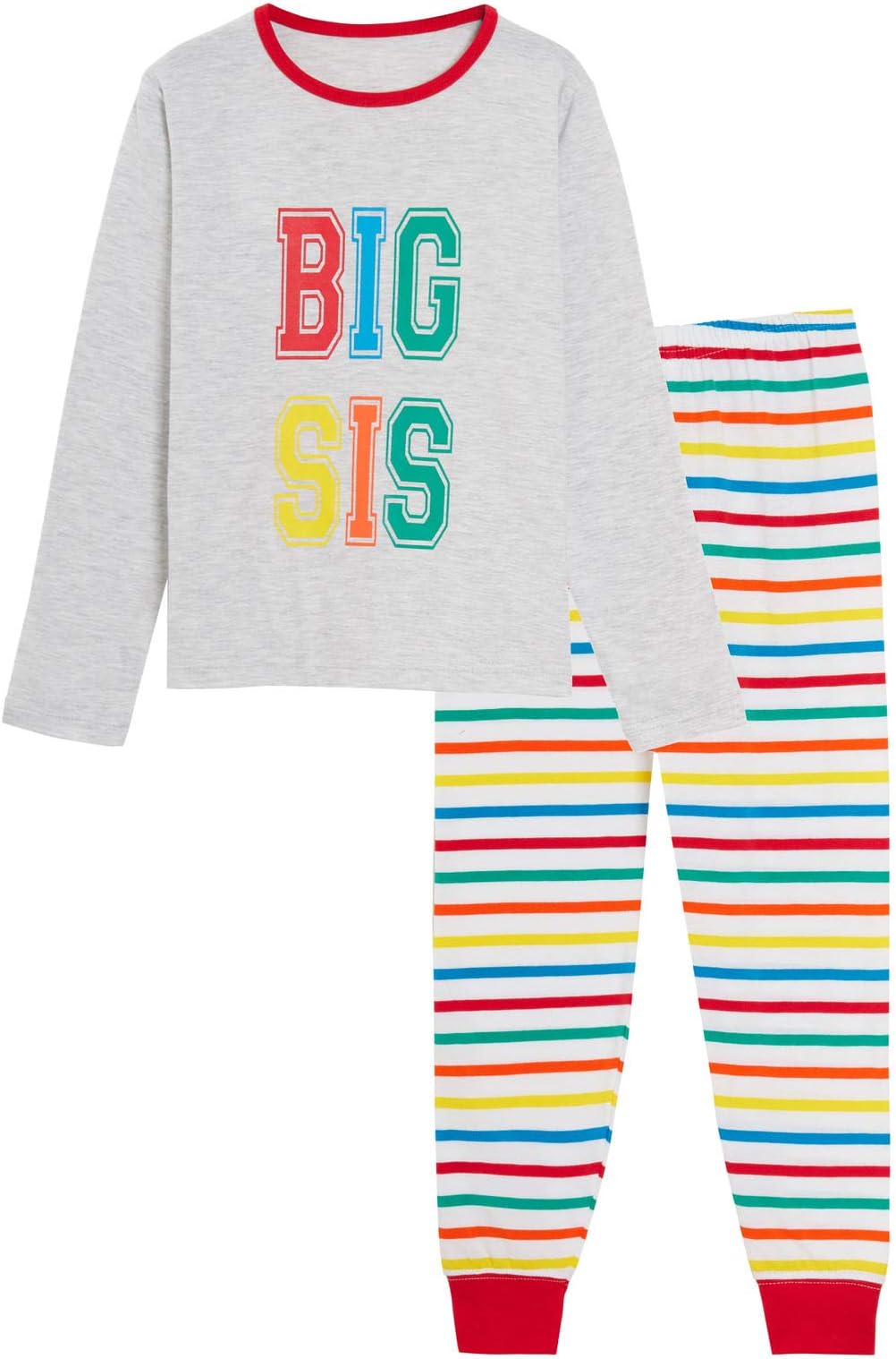 Boys Girls Kids Matching Family Full Length Pyjamas Big Bro Little Bro Big Sis Little Sis Brother Sister Sibling Family Team Pjs