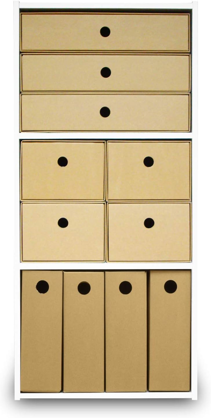 Amazon Co Jp カラーボックス用引出し箱 No 1 縦置き用 クラフト 4枚セット 引き出し 収納ボックス 引き出しボックス 整理ボックス 引き出し箱 ダンボール 段ボール 文房具 オフィス用品