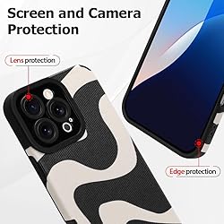 Wlxee Case for iPhone 16 Pro 6.3" 2024 Wave Pattern