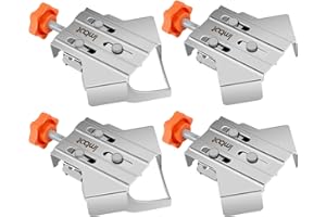 Abizarch 2/4Pcs Woodworking Right Angle Clamp Stainless Steel 90 Degree Corner Clamp Open and Close Type Photo Frame Clamp Mu