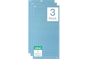 Cricut LightGrip Cutting Mats 12in x 24in, Reusable Cutting Mats for Crafts with Protective Film, Use with Printer Paper, Vel