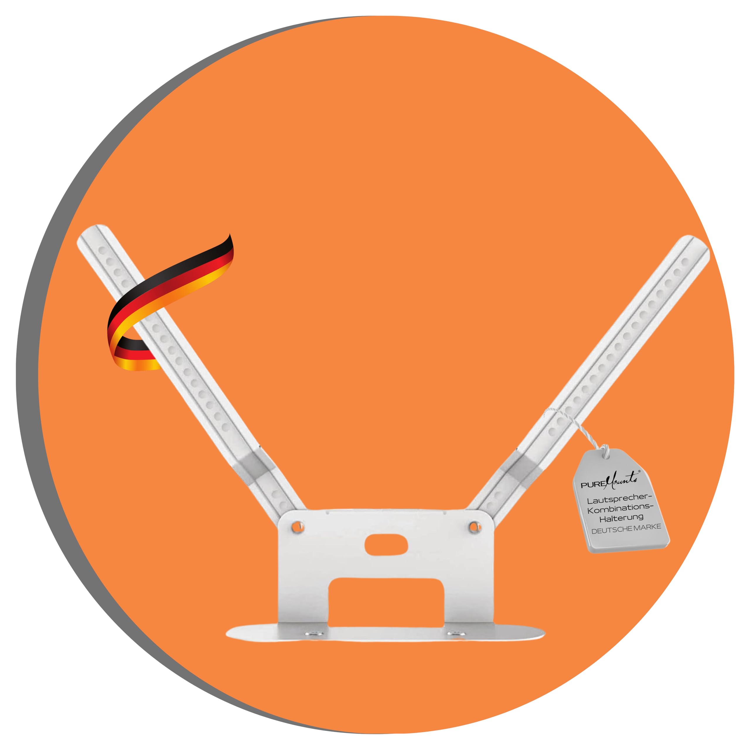 PureMounts PM-SOM-081 Bracket for Direct Mounting on TV Compatible with Sonos Beam Soundbar Load 5 kg White