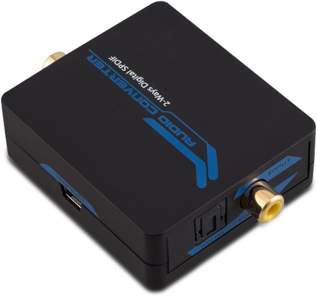 kwmobile Koaxial Toslink Converter Digital - SPDIF Konverter Audio ...