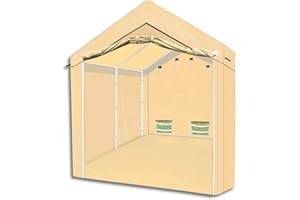 COOTENTLER Rainproof Portable Paint Booth 10x8.2x9ft Spray Shelter with Mesh Windows & Floor Portable Spray Tent for Auto Parts, Furnitures Painting and Drying­