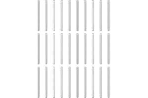 HARFINGTON 50pcs Dowel Pins M2(2mm) x 28mm 304 Stainless Steel Cylindrical Shelf Support Peg Pin Rod Fasten Elements for Metal Devices Wood Furniture DIY Installation, Silver