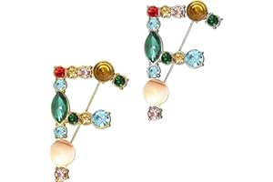GAFARIO Initial Letter Brooch Bling Pin Jewelry Xmas Present Crystal Pearl Brooches Christmas Gift