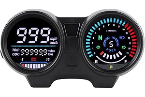 AKOZON Motorcycle Speedometer Universal LCD Digital Display Odometer for CG125 Brazil Titan CG150 Fan150 Riders