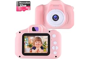 NINE CUBE Kids Camera, Christmas Birthday Gifts for Boys Age 3-8, HD Toy Digital Camera for Kids, Mini Toddler Camera for Girls 3 4 5 Year Old, Children's Toys Camera with 32GB SD Card