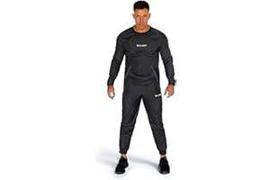 FUXERT Sauna Suit for Men Weight Loss Non Rip Sauna Top & Bottoms Lightweight Waterproof Sweat Suit for Boxing Gym Exercise