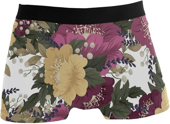 Amazon メンズボクサーパンツ 花柄 復古 きれい ボクサーブリーフ インナーパンツ 男性下着 吸汗速乾 通気良い 弾力性 前閉じ インナー 贈り物 S ボクサー 通販